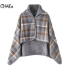 Chăn lông cừu kẻ sọc Technicolornice - Đeo được, có nút, ấm áp cho giường, sofa, du lịch - Giá 169k 9
