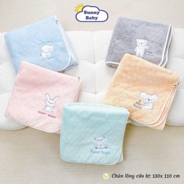 Chăn Lông Cừu SunnyBaby Dày Dặn, Mềm Mịn, Siêu Đẹp cho Mùa Đông - Giá 180.000 VNĐ