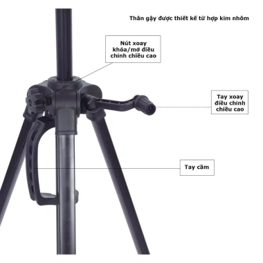 Chân máy ảnh camera TRIPOD 3.366 - Giá đỡ điện thoại loại 1 chắc đẹp, giảm giá 220.000₫