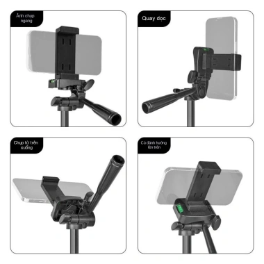 Chân Máy Ảnh Điện Thoại Tripod 3 Chân Quay Video Livestream Chụp Ảnh Độ Cao Xoay 360 - Giá 148k Giảm từ 177.6k