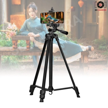 Chân máy ảnh F-14 Tripod cho máy ảnh & điện thoại, kẹp, bảo sạc, remote - Giá 218.000₫