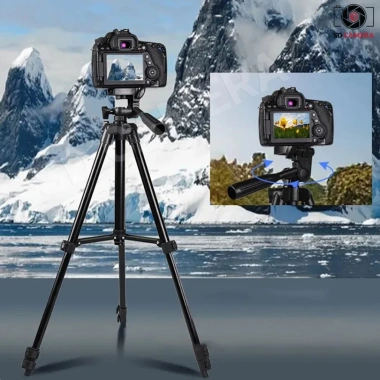 Chân máy ảnh F-14 Tripod cho máy ảnh & điện thoại, kẹp, bảo sạc, remote - Giá 218.000₫