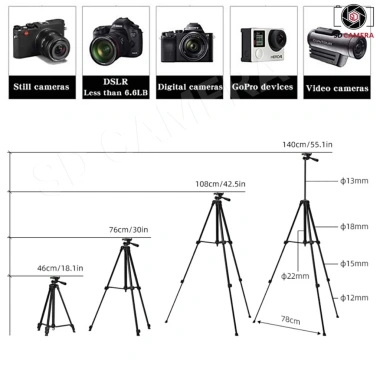 Chân máy ảnh F-14 Tripod cho máy ảnh & điện thoại, kẹp, bảo sạc, remote - Giá 218.000₫ 8 Chân máy ảnh F-14 Tripod cho máy ảnh & điện thoại, kẹp, bảo sạc, remote - Giá 218.000₫ 8