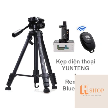 Chân máy ảnh Yunteng VCT-668 - Tripod điện thoại TOPTOP kèm remote, giảm giá 399k