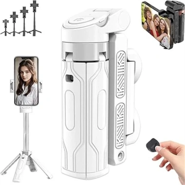 Chân máy điện thoại Gậy Selfie Mini 3 trong 1 Bluetooth Grip tháo rời Vlog livestream 8