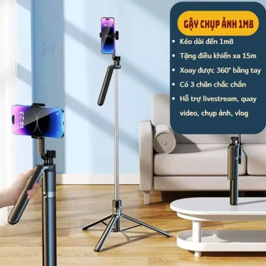 Chân máy gậy selfie đa năng, chụp ảnh điện thoại, chân máy sàn du lịch - Giá 90.000₫ 4