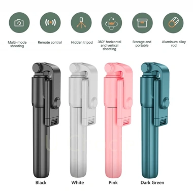 Chân máy Selfie Stick 3 trong 1 Tripod Monopod Bluetooth không dây Giá đỡ điện thoại mini ngoài trời giảm giá tới 18%