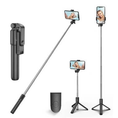 Chân máy Selfie Stick 3 trong 1 Tripod Monopod Bluetooth không dây Giá đỡ điện thoại mini ngoài trời giảm giá tới 18%