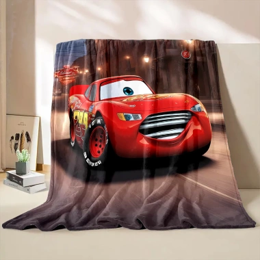 Chăn Mềm Lông Tơ Disney Cars McQueen 4 Mùa Đa Dụng cho Trẻ Em và Người Lớn - Sofa, Giường, Du Lịch, Ném Chăn 3