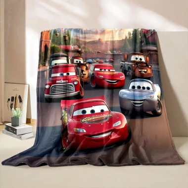 Chăn Mềm Lông Tơ Disney Cars McQueen 4 Mùa Đa Dụng cho Trẻ Em và Người Lớn - Sofa, Giường, Du Lịch, Ném Chăn 6