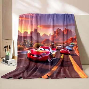 Chăn Mềm Lông Tơ Disney Cars McQueen 4 Mùa Đa Dụng cho Trẻ Em và Người Lớn - Sofa, Giường, Du Lịch, Ném Chăn 8