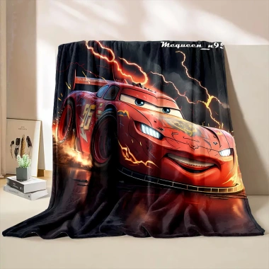 Chăn Mềm Lông Tơ Disney Cars McQueen 4 Mùa Đa Dụng cho Trẻ Em và Người Lớn - Sofa, Giường, Du Lịch, Ném Chăn 9