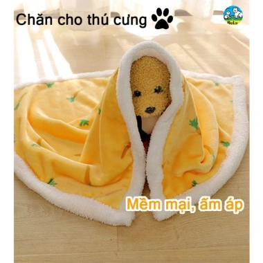 Chăn mèo & thú cưng Sherpa dày đặc, không rụng lông, giặt được – 133.388₫