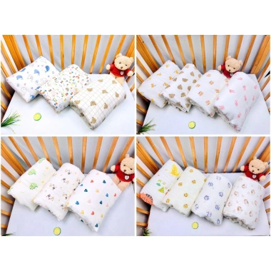 Chăn mùa đông bé sơ sinh 100x110 cm vải muslin lót hạt đậu - Giá 200.000 đồng 2 Chăn mùa đông bé sơ sinh 100x110 cm vải muslin lót hạt đậu - Giá 200.000 đồng 2