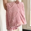 Chăn Mùa Hè Nhung San Hô 100% Mềm, Điều Hòa Không Khí, Jacquard Bướm, Giá Ưu Đãi 149.490 VND 9