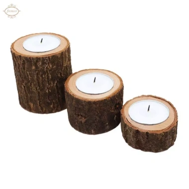 Chân nến bằng gỗ sang trọng - Giá đỡ đèn phòng ngủ, khách, giảm còn 37.400₫ 7