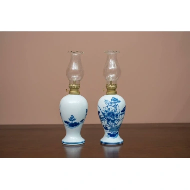 Chân nến đèn dầu men lam - Đồ thờ gốm sứ Bát Tràng, giảm giá 66.500đ