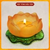 Chân Nến Hoa Sen Lưu Ly Đế Lá Sen - Đèn Cầy, Chén Nước, Ly Thờ Cúng, Diệu Tâm, Giá 60.000đ 8