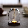 Chân nến LILYESBU nắp cốc, đế gỗ, giá đỡ trong suốt, vòng chống gió Retro Châu Âu - Trang trí tiệc 9