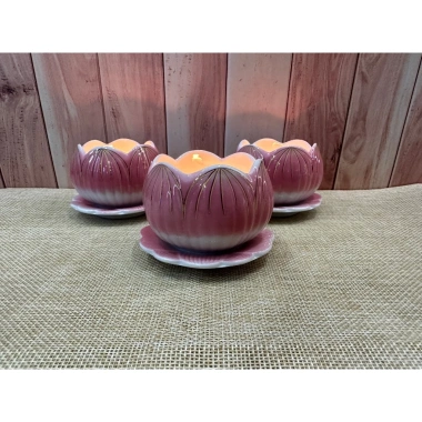 Chân nến sứ đa size - Chân cầy tealight Phật giáo Tường Thuận, giảm còn 29.400₫ 4