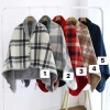 Chăn ngủ văn phòng kiêm áo choàng 100x140cm, chất liệu mềm mịn, nút kẻ sọc, tiện lợi, giảm giá 138k