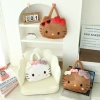 Chăn nhồi bông mèo Kitty ném khổ ấm cúng, gập lại di động cho du lịch, ô tô