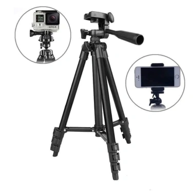 Chân quay điện thoại tripod 3.120/3.120A - Khung đen chắc chắn kèm kẹp