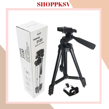 Chân quay điện thoại tripod 3.120/3.120A - Khung đen chắc chắn kèm kẹp
