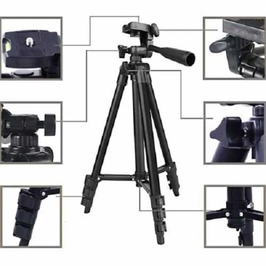 Chân quay điện thoại tripod 3.120/3.120A - Khung đen chắc chắn kèm kẹp