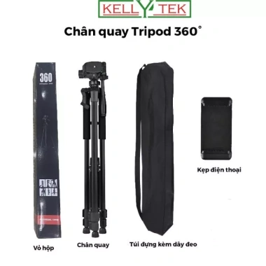 Chân Quay Điện Thoại Tripod 360° Chắc Chắn, Nhỏ Gọn Tiện Lợi – Tương Thích 1M4/1M7/1M8, 233k