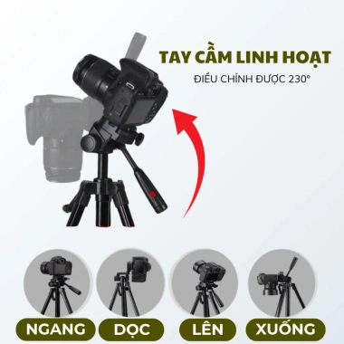 Chân Quay HULAKO 360 Gập Gọn 55cm Máy Ảnh Điện Thoại Chụp Ảnh Quay Video Giá 199k