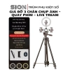 Chân quay Tripod 3 in 1 360° góc nghiêng, đèn LED, kẹp điện thoại Live stream, giá 200k