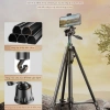 Chân quay Tripod 3 in 1 360° góc nghiêng, đèn LED, kẹp điện thoại Live stream, giá 200k 4