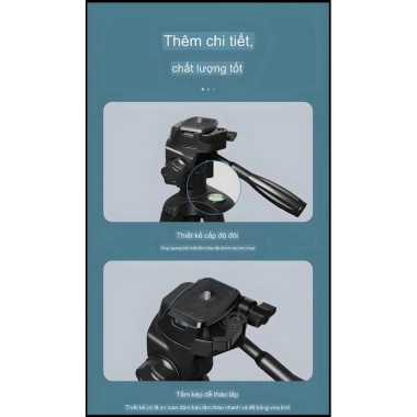 Chân quay Tripod 3 in 1 360° góc nghiêng, đèn LED, kẹp điện thoại Live stream, giá 200k