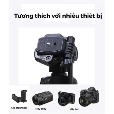 Chân Quay Tripod 360° Nhôm 60‑170cm – Bền, Quay 360° Cho Máy Ảnh & Điện Thoại