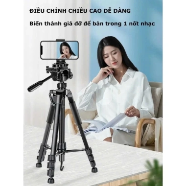 Chân Quay Tripod 360° Nhôm 60‑170cm – Bền, Quay 360° Cho Máy Ảnh & Điện Thoại