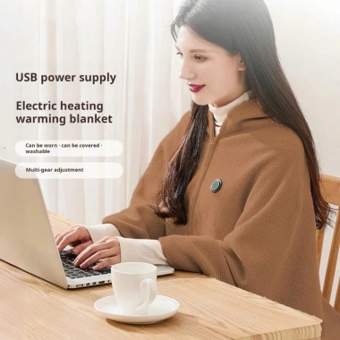 Chăn sưởi điện USB - áo choàng ấm cho văn phòng, du lịch, lao động 309.000₫