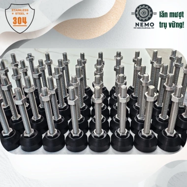 Chân tăng chỉnh M14/M16 Inox 304 đế nhựa dùng cho cân điện tử, y tế, phòng sạch - 52.020 VND 6