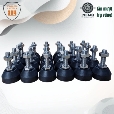Chân tăng chỉnh Ren M10 Inox 304 đế nhựa cho cân điện tử, y tế, phòng sạch chỉ 23.375₫ 5