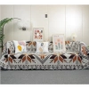 Chăn thảm phủ ghế cotton lanh dày hoa văn thổ cẩm - Khăn trải bàn & thảm picnic cổ điển 98k