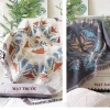 Chăn thảm phủ ghế cotton lanh dày hoa văn thổ cẩm - Khăn trải bàn & thảm picnic cổ điển 98k 5