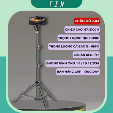 Chân Tripod Điện Thoại Bluetooth 360 Gậy Chụp Livestream Kẹp Xoay 360 TINTECH 135k 10
