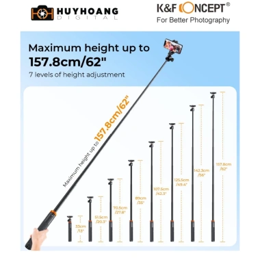 Chân Tripod K&F CONCEPT MS-08 cho máy ảnh, điện thoại, GoPro, Osmo Pocket, Insta360 X4 Giá 439.000₫ 3
