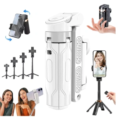 Chân tripod mini Aleister 3 trong 1 cho điện thoại - Gậy selfie Bluetooth có đèn trợ sáng, chỉ 159.000₫