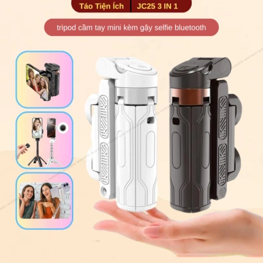 CHÂN TRIPOD MINI JC25 3 IN 1 Gậy Selfie Bluetooth Đèn Trợ Sáng 167.500 VND 8