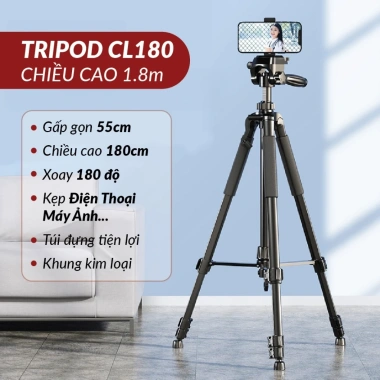 Chân Tripod TOP ONE Gập Gọn 55cm 1m4-1m7 cho Máy Ảnh, Điện Thoại – Quay Vlog, Chụp Ảnh, Video Giá 169k