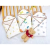 Chăn ủ xô muslin lót nhung hạt đậu, mũ trùm đầu mềm cho bé sơ sinh mùa đông - 200k 2