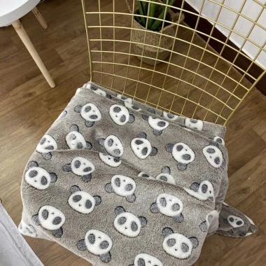 Chăn văn phòng lông tuyết mẫu gấu xám 2m size lớn giá ưu đãi 99.000₫ 2