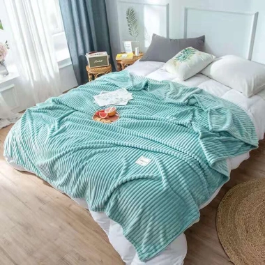 Chăn văn phòng nhung tuyết siêu nhẹ 2mx2m3 - Mền kẻ tăm rộng, giá ưu đãi 145.000 VND 3
