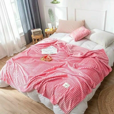 Chăn văn phòng nhung tuyết siêu nhẹ 2mx2m3 - Mền kẻ tăm rộng, giá ưu đãi 145.000 VND 9